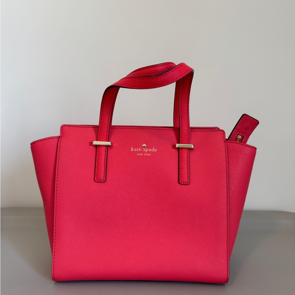 Kate Spade Coral/Pink Small Leather Tote Bag